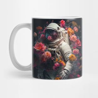 Astronaut In Flowers Suit Mug